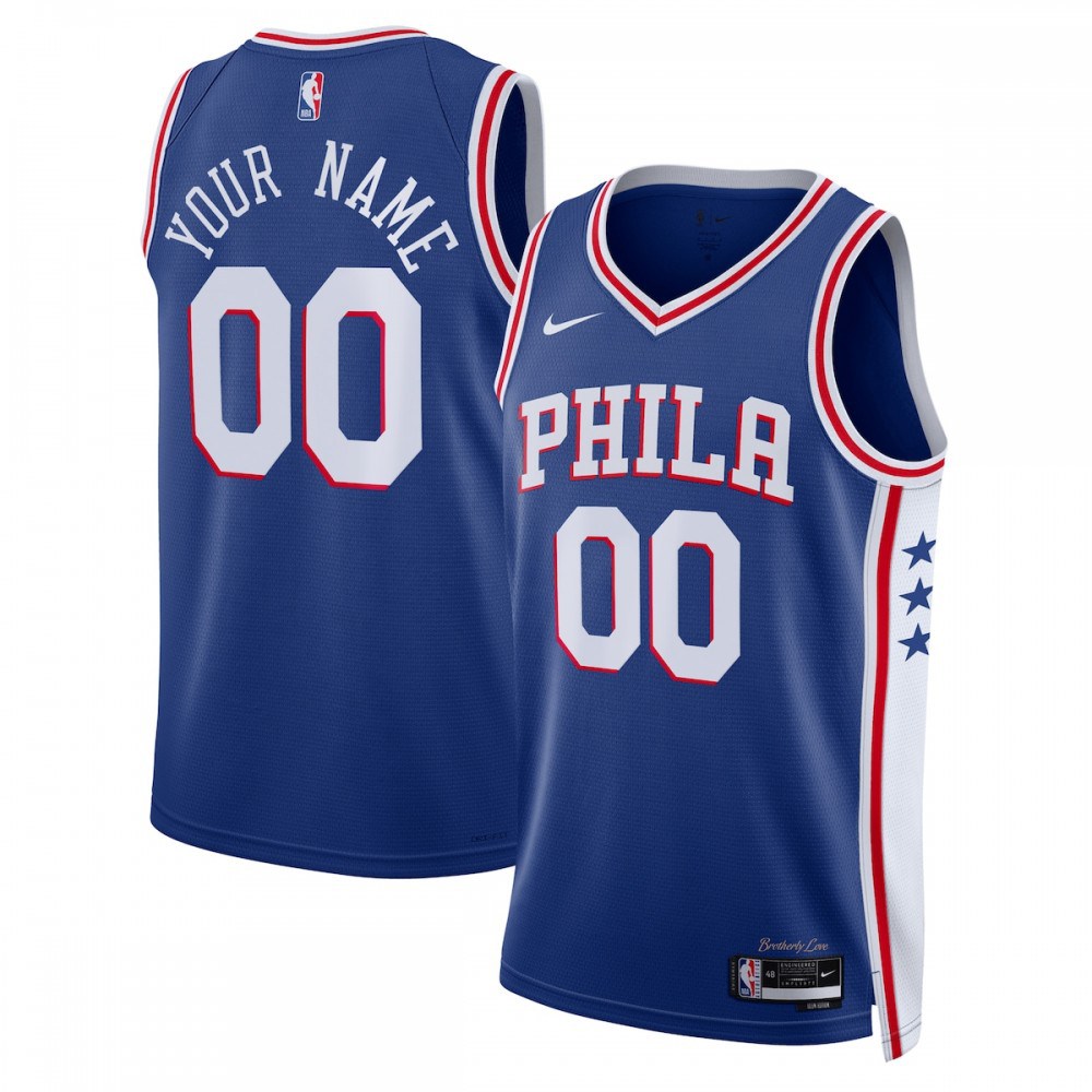 Philadelphia 76ers Unisex 2022/23 Swingman Custom Jersey Royal - Icon Edition-Pro Kit Vault | Brand New 26/27 Sports Jerseys